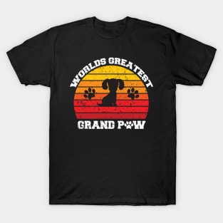 Grandpaw Worlds Greatest Grand Paw Funny Dogs Tee T-Shirt